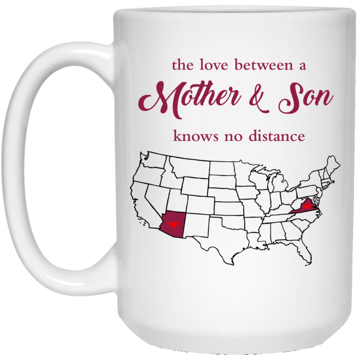 Virginia Arizona The Love Between Mother And Son Mug - Mug Teezalo