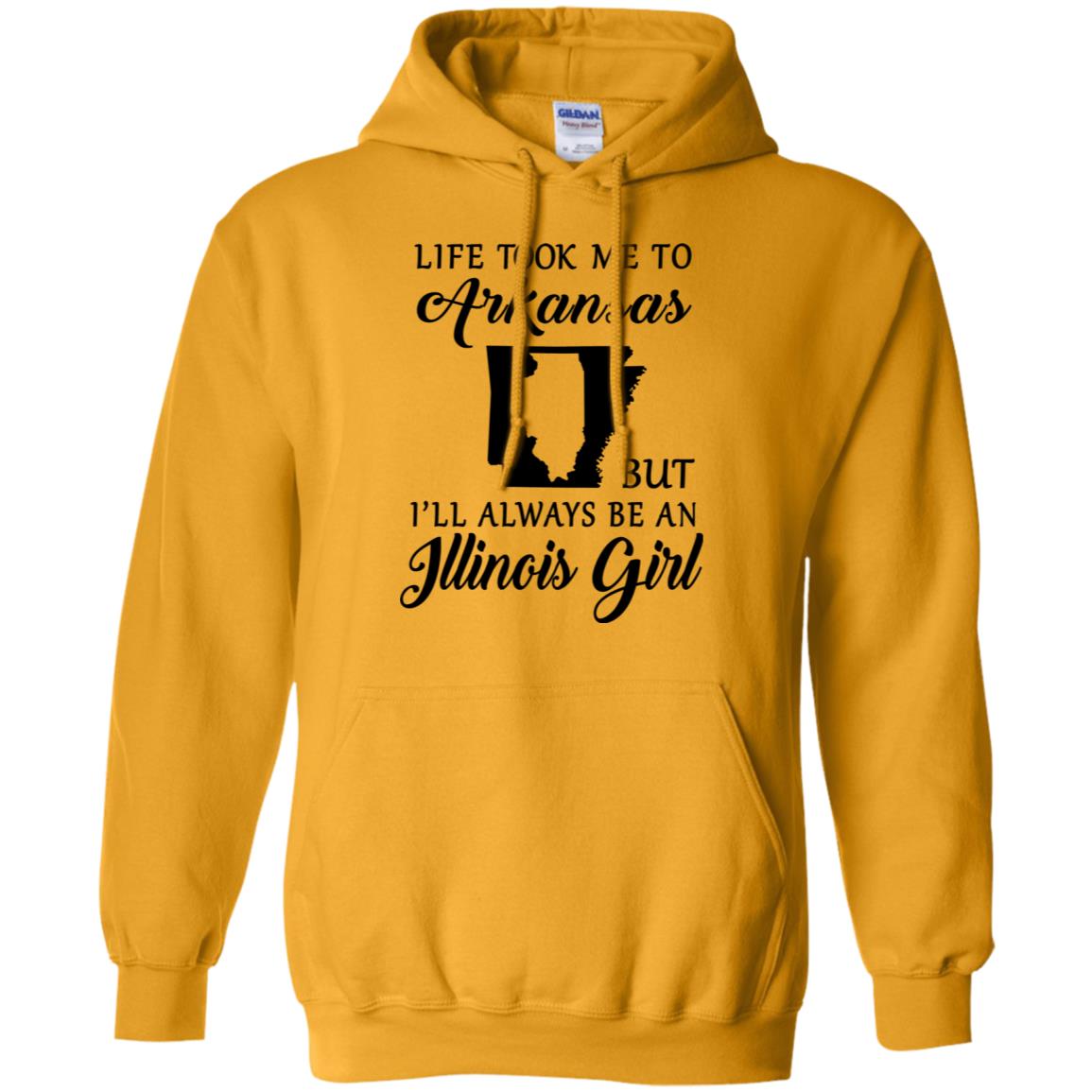 Life Took Me To Arkansas Always Be An Illinois Girl T-shirt - T-shirt Teezalo