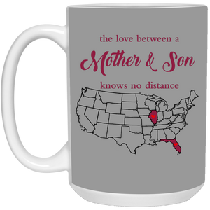 Illinois Florida The Love Between Mother And Son Mug - Mug Teezalo