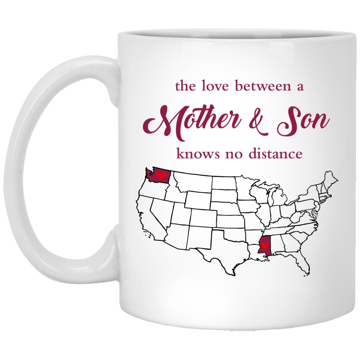 Mississippi Washington The Love Between Mother And Son Mug - Mug Teezalo