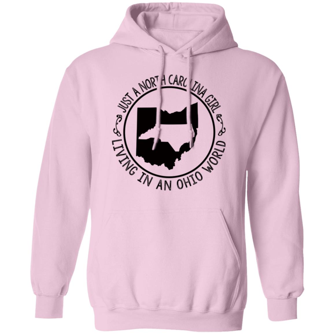 North Carolina Girl Living In Ohio World T- Shirt - T-shirt Teezalo