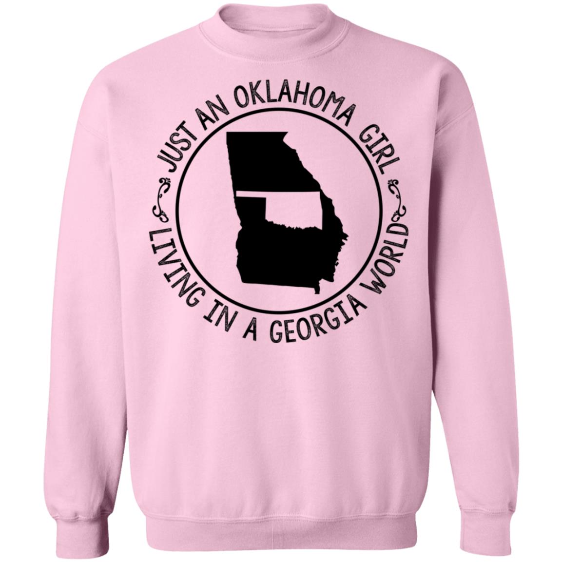 Just An Oklahoma Girl Living In Georgia World T Shirt - T-shirt Teezalo
