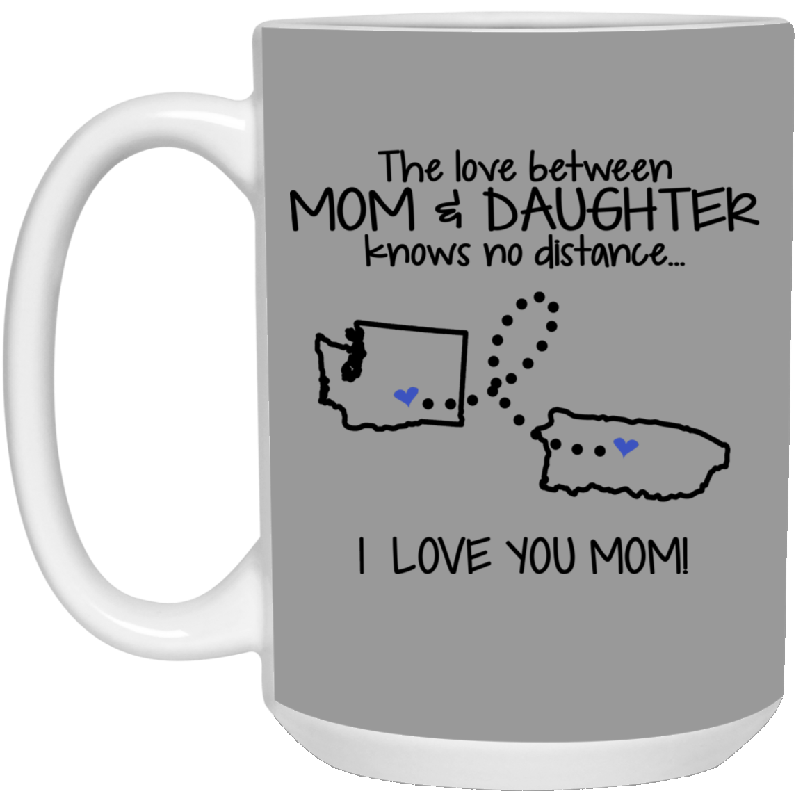 Puerto Rico Washington The Love Between Mom And Daughter Mug - Mug Teezalo