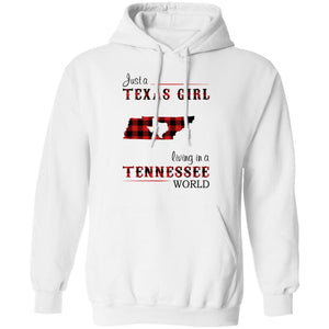 Just A Texas Girl Living In A Tennessee World T- Shirt - T-shirt Teezalo
