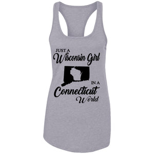 Just A Wisconsin Girl In A Connecticut World T-shirt - T-shirt Teezalo