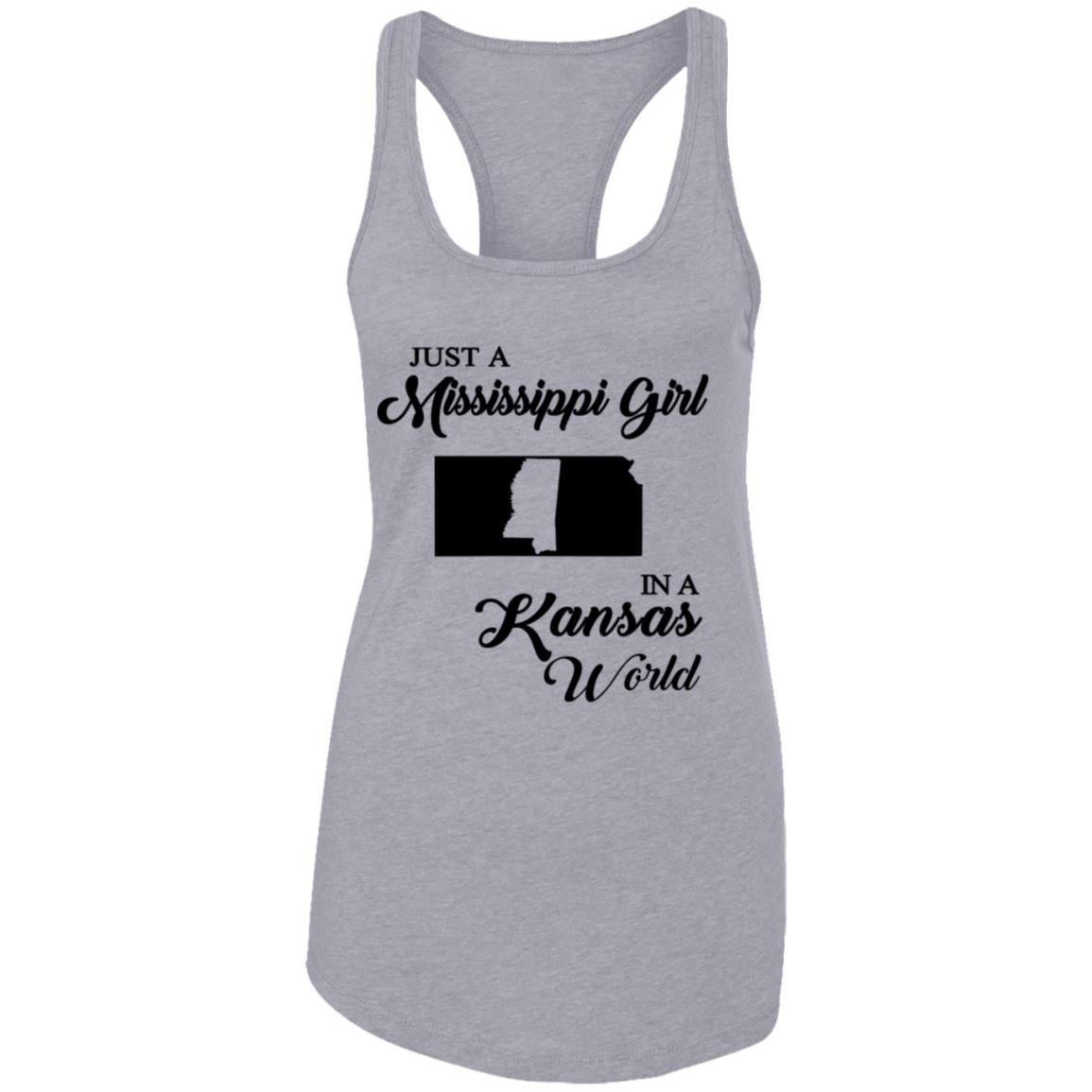 Just A Mississippi Girl In A Kansas World T-Shirt - T-shirt Teezalo