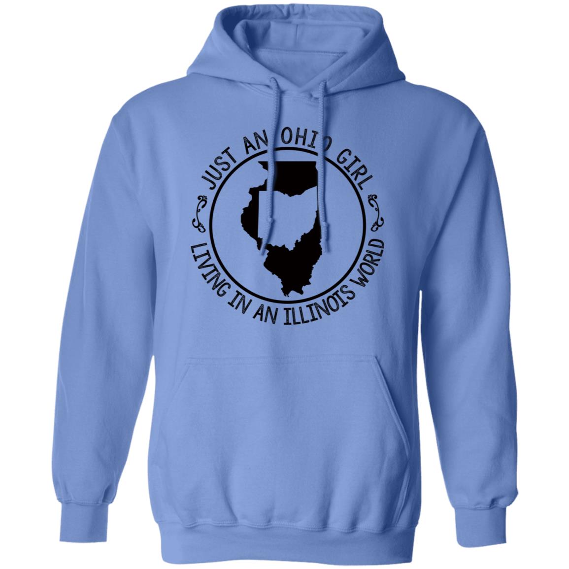 Ohio Girl In Illinois World Hoodie - Hoodie Teezalo