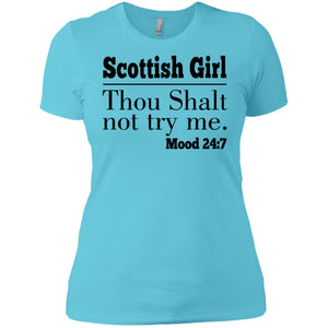 Scottish Girl Thou Shalt Not Try Me T-Shirt - T-shirt Teezalo