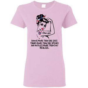 Ohio Girl Knows More Than She Says T-Shirt - T-shirt Teezalo