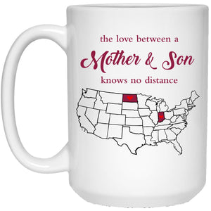 North Dakota Indiana The Love Between Mother And Son Mug - Mug Teezalo