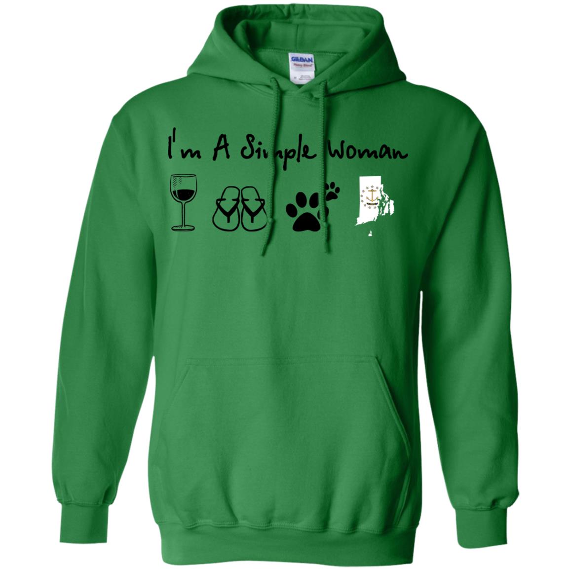 Rhode Island I'm Just A Simple Woman Hoodie - Hoodie Teezalo
