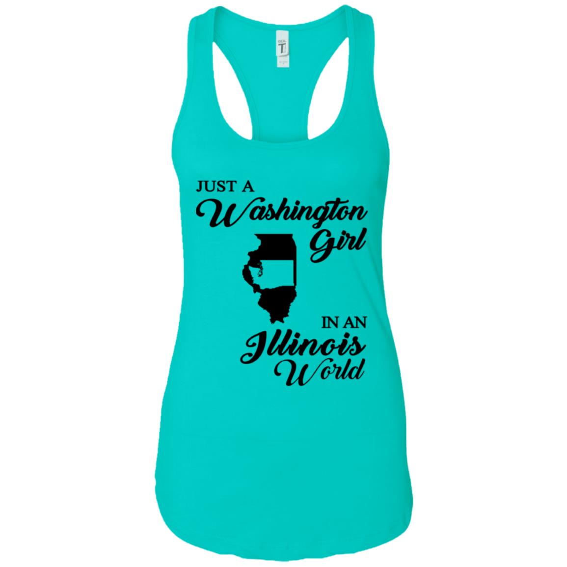 Just A Washington Girl In An Illinois World T-Shirt - T-shirt Teezalo