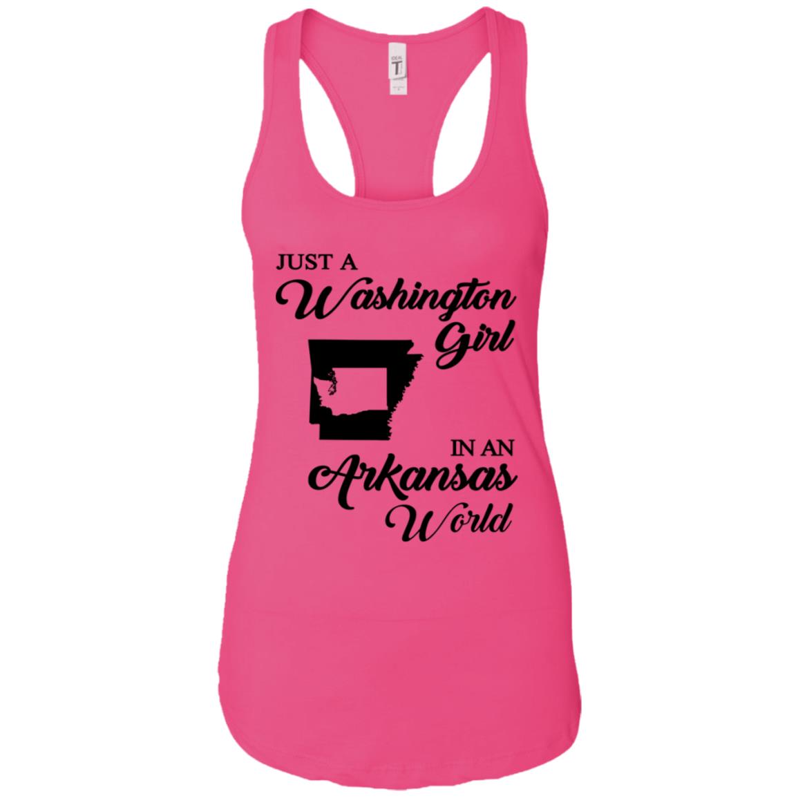 Just A Washington Girl In An Arkansas World T-Shirt - T-shirt Teezalo