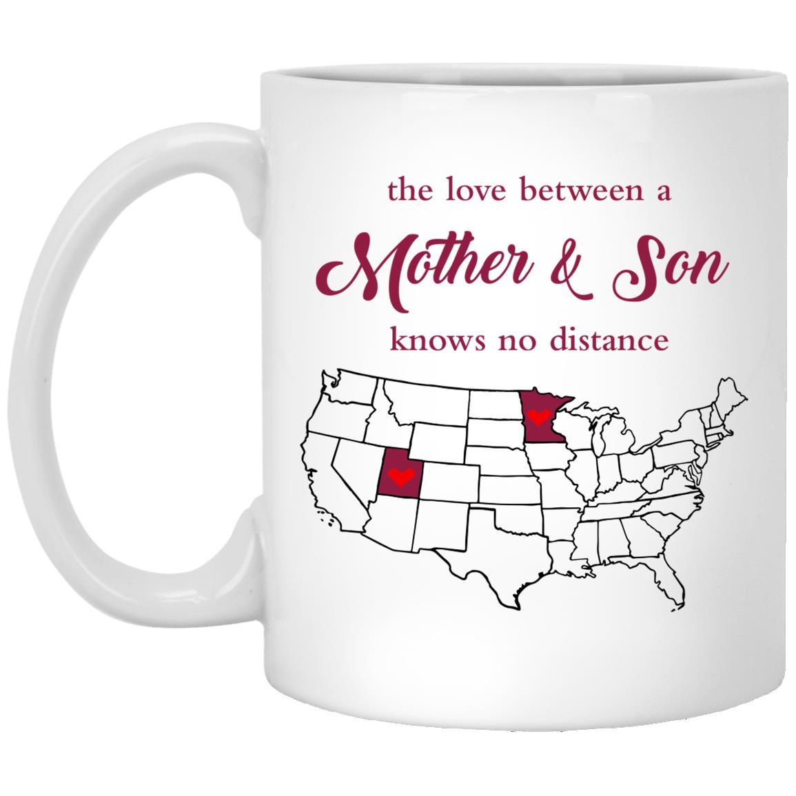 Minnesota Utah The Love Between Mother And Son Mug - Mug Teezalo