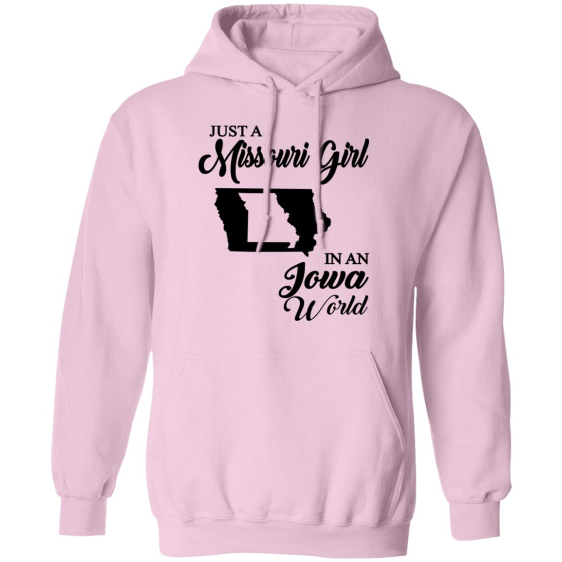 Just A Missouri Girl In An Iowa World T-Shirt - T-shirt Teezalo