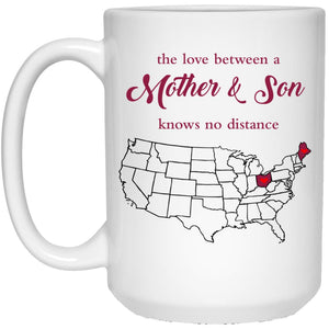 Maine Ohio The Love Between Mother And Son Mug - Mug Teezalo