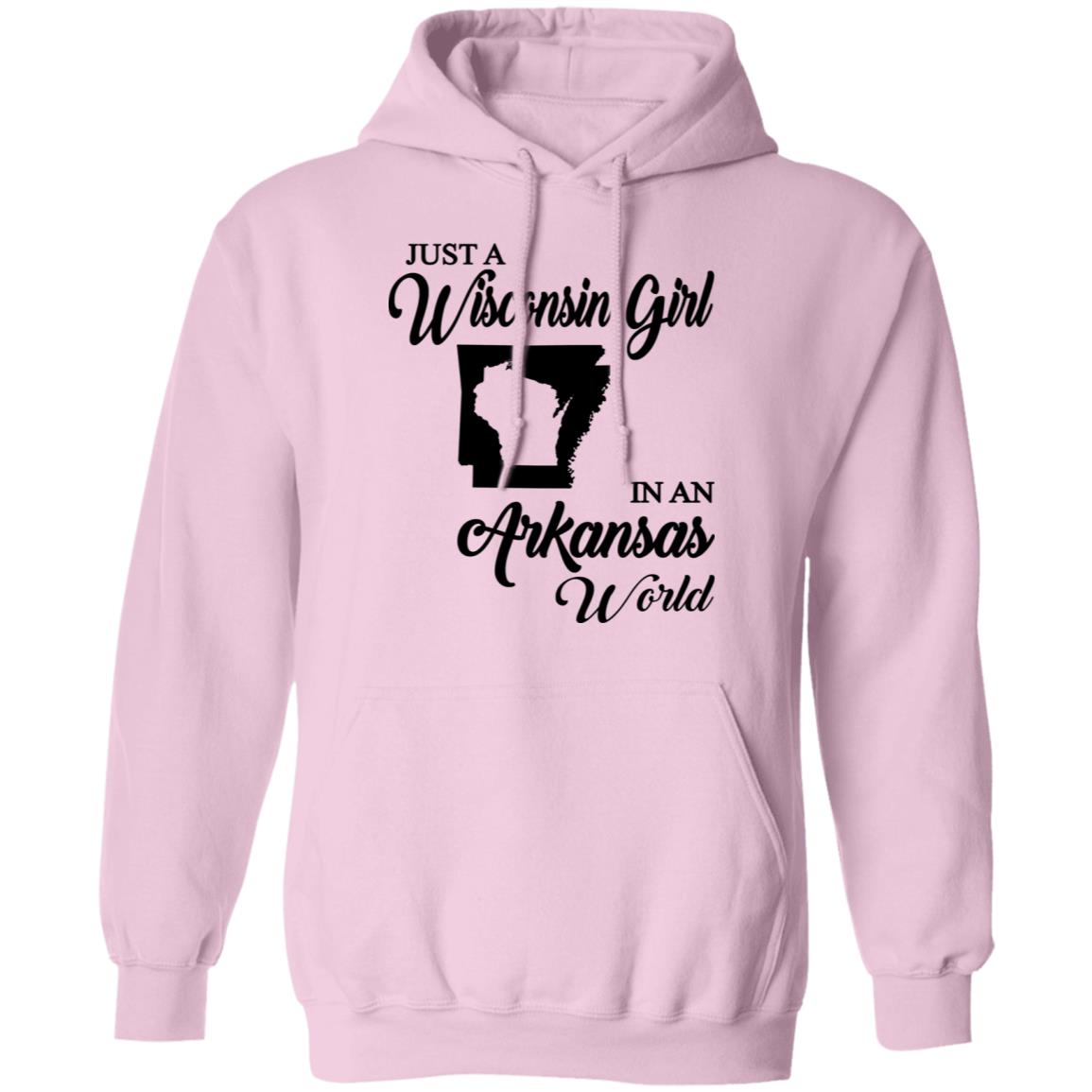 Just A Wisconsin Girl In An Arkansas World T-shirt - T-shirt Teezalo