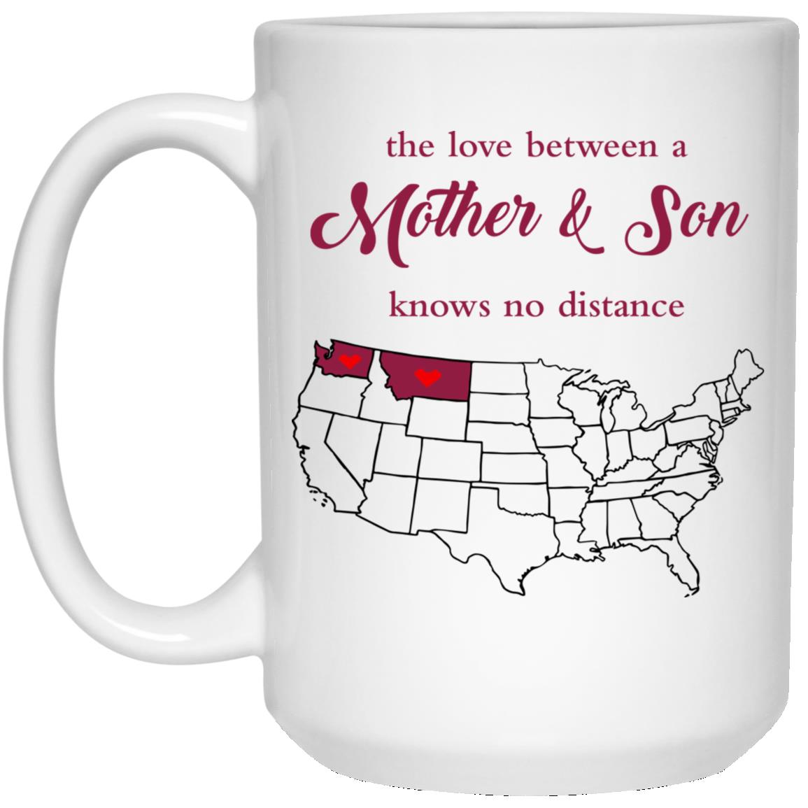 Montana Washington The Love Between Mother And Son Mug - Mug Teezalo
