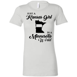 Just A Kansas Girl In A Minesota World T- Shirt - T-shirt Teezalo