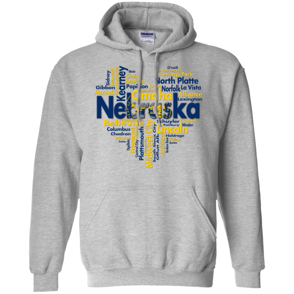 Nebraska Heart City T-Shirt - T-shirt Teezalo