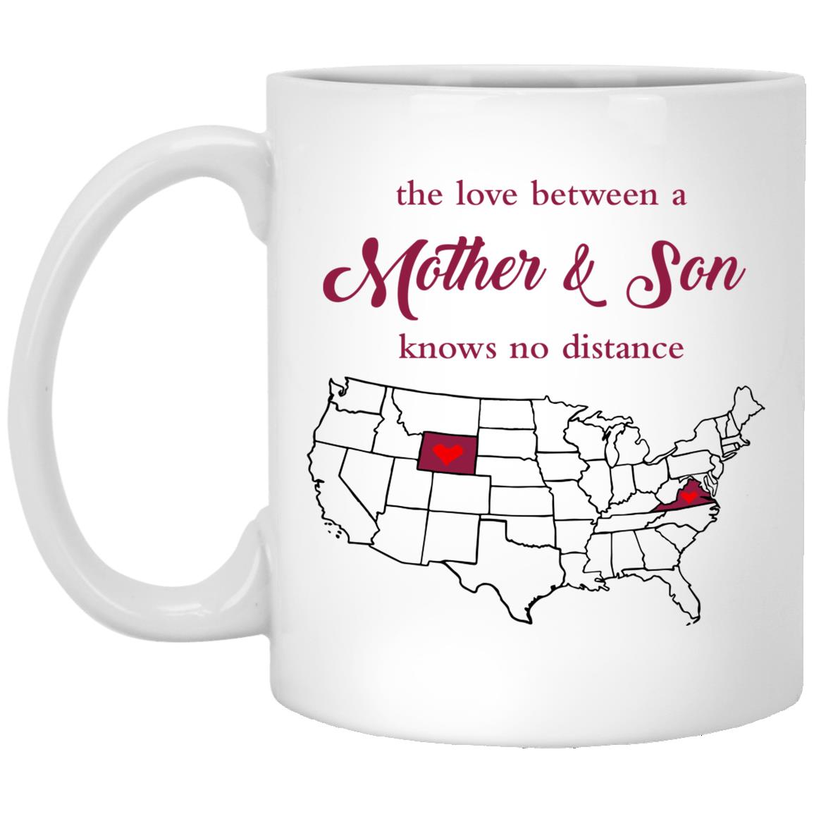 Wyoming Virginia The Love Between Mother And Son Mug - Mug Teezalo