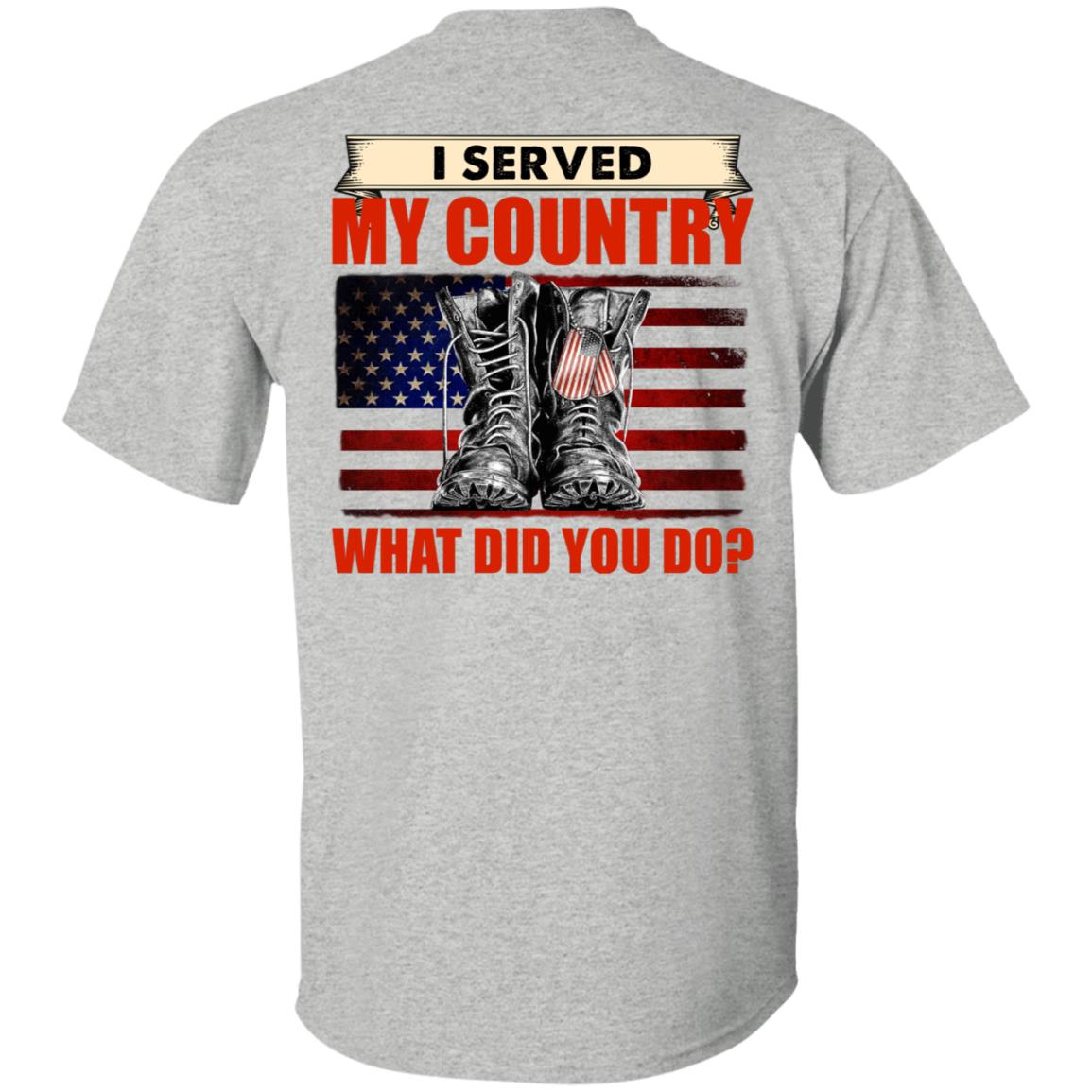 I Served My Country What Did You Do Veteran Shirt - T-shirt Veteran Teezalo