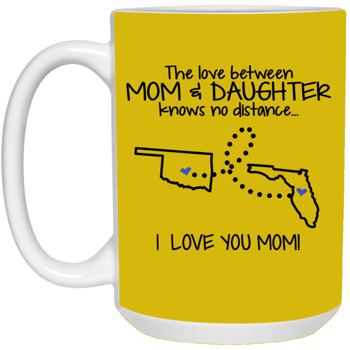 Florida Oklahoma The Love Between Mom And Daughter Mug - Mug Teezalo