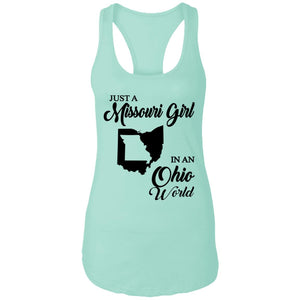 Just A Missouri Girl In An Ohio World T-Shirt - T-shirt Teezalo