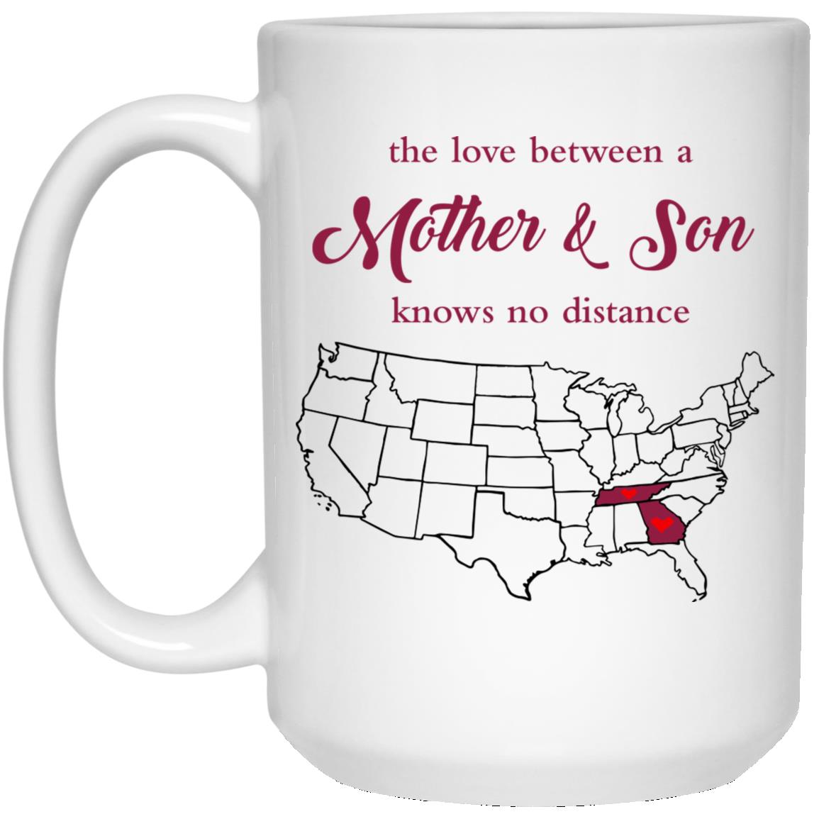 Tennessee Georgia The Love Between Mother And Son Mug - Mug Teezalo