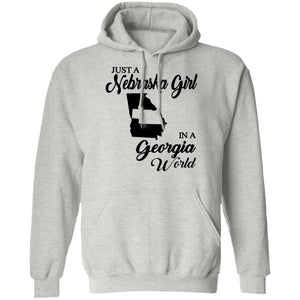 Just A Nebraska Girl In A Georgia World T-Shirt - T-shirt Teezalo