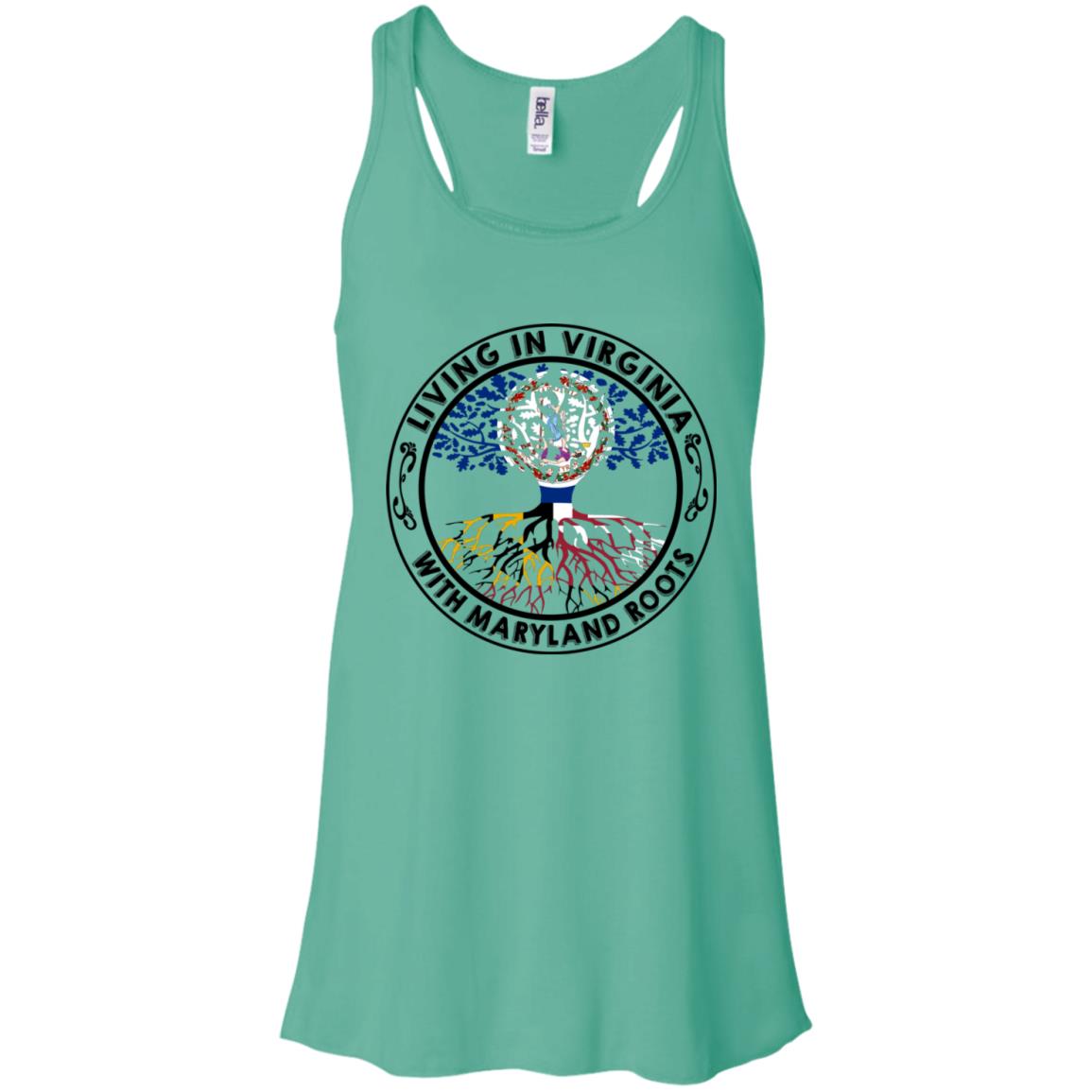 Living In Virginia With Maryland Roots T-Shirt - T-shirt Teezalo