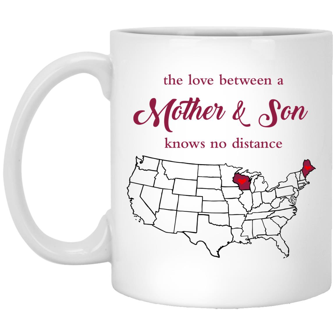 Wisconsin Maine The Love Between Mother And Son Mug - Mug Teezalo