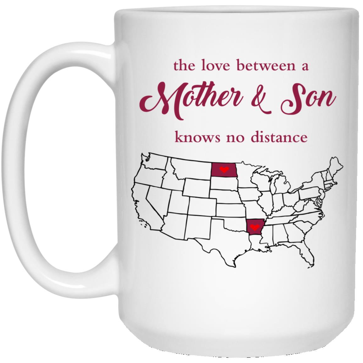 Arkansas North Dakota The Love Between Mother And Son Mug - Mug Teezalo