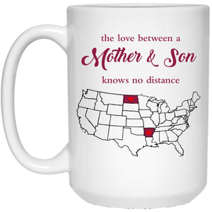 Arkansas North Dakota The Love Between Mother And Son Mug - Mug Teezalo