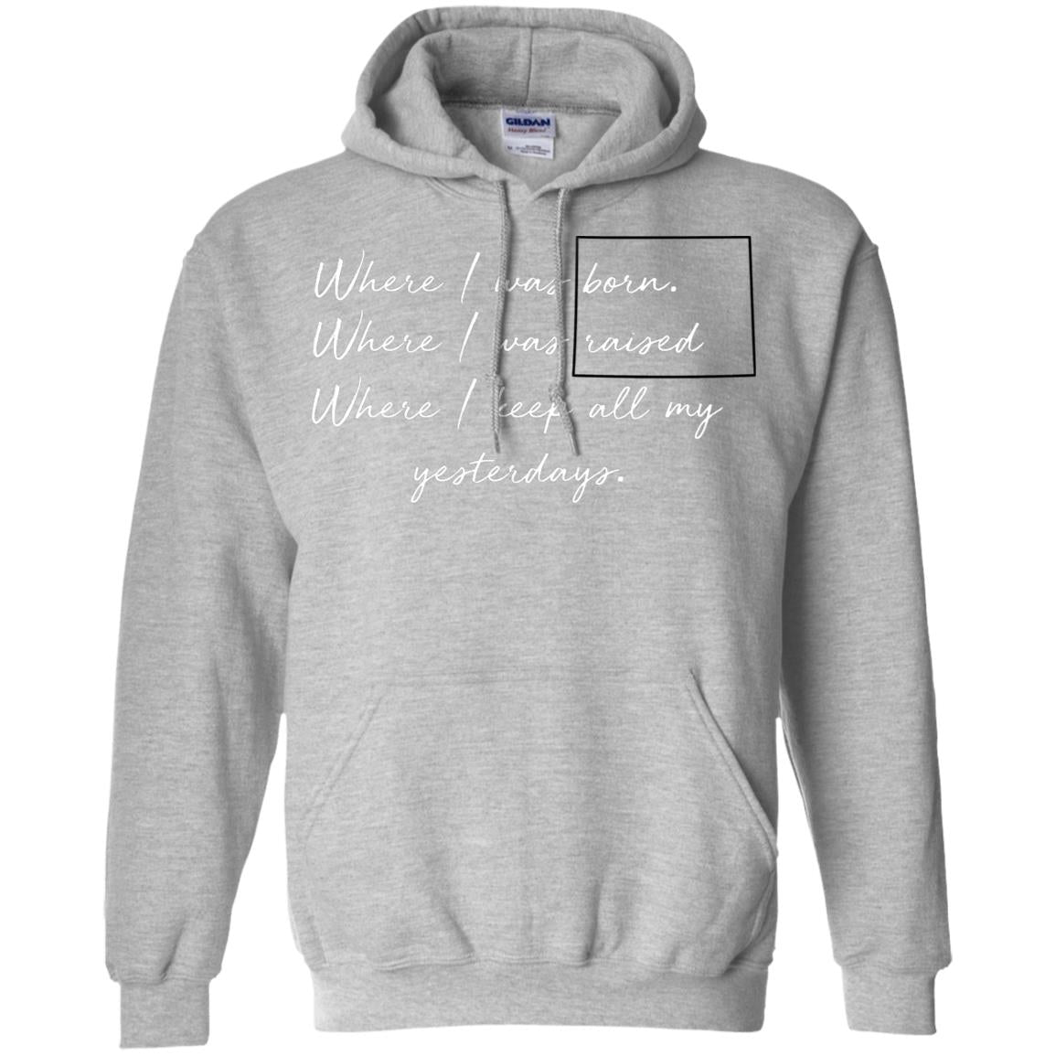 Wyoming Where I Was Born Where I Was Raised T-Shirt - T-shirt Teezalo