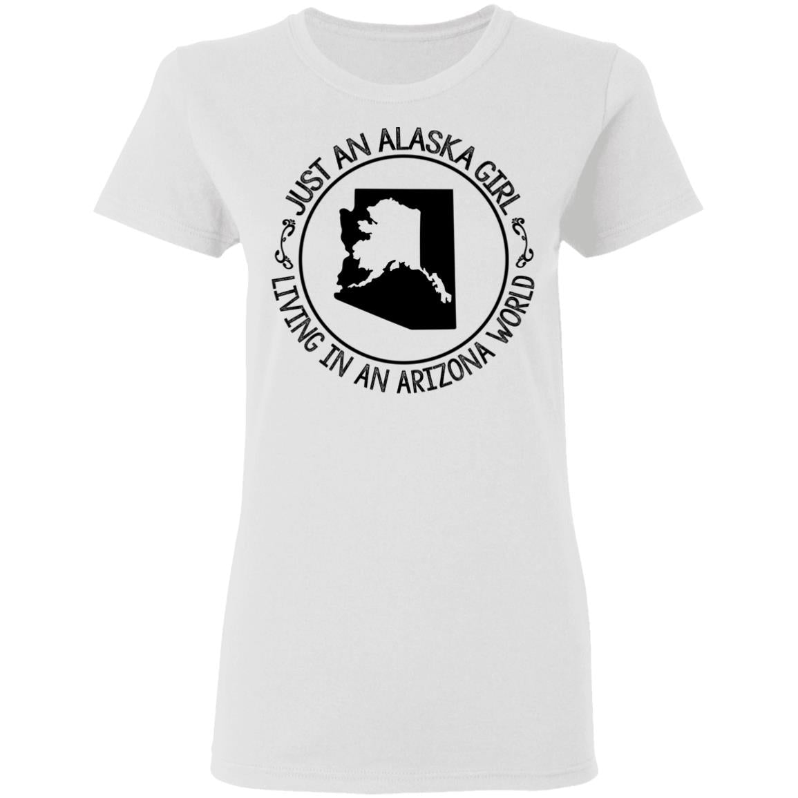 Just An Alaska Girl Living In An Arizona World Hoodie - Hoodie Teezalo