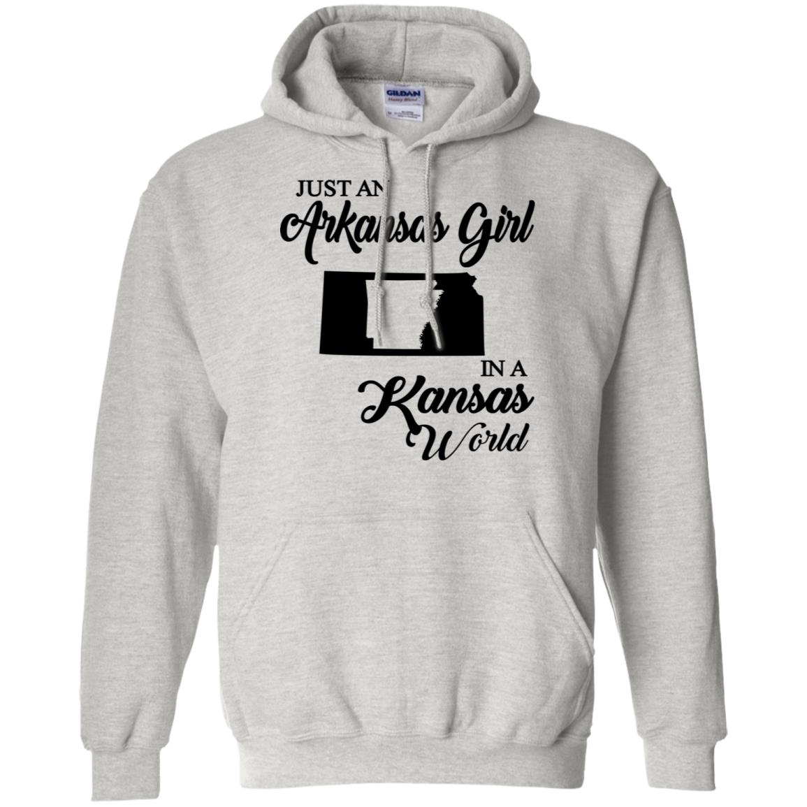 Just An Arkansas Girl In A Kansas World T Shirt - T-shirt Teezalo