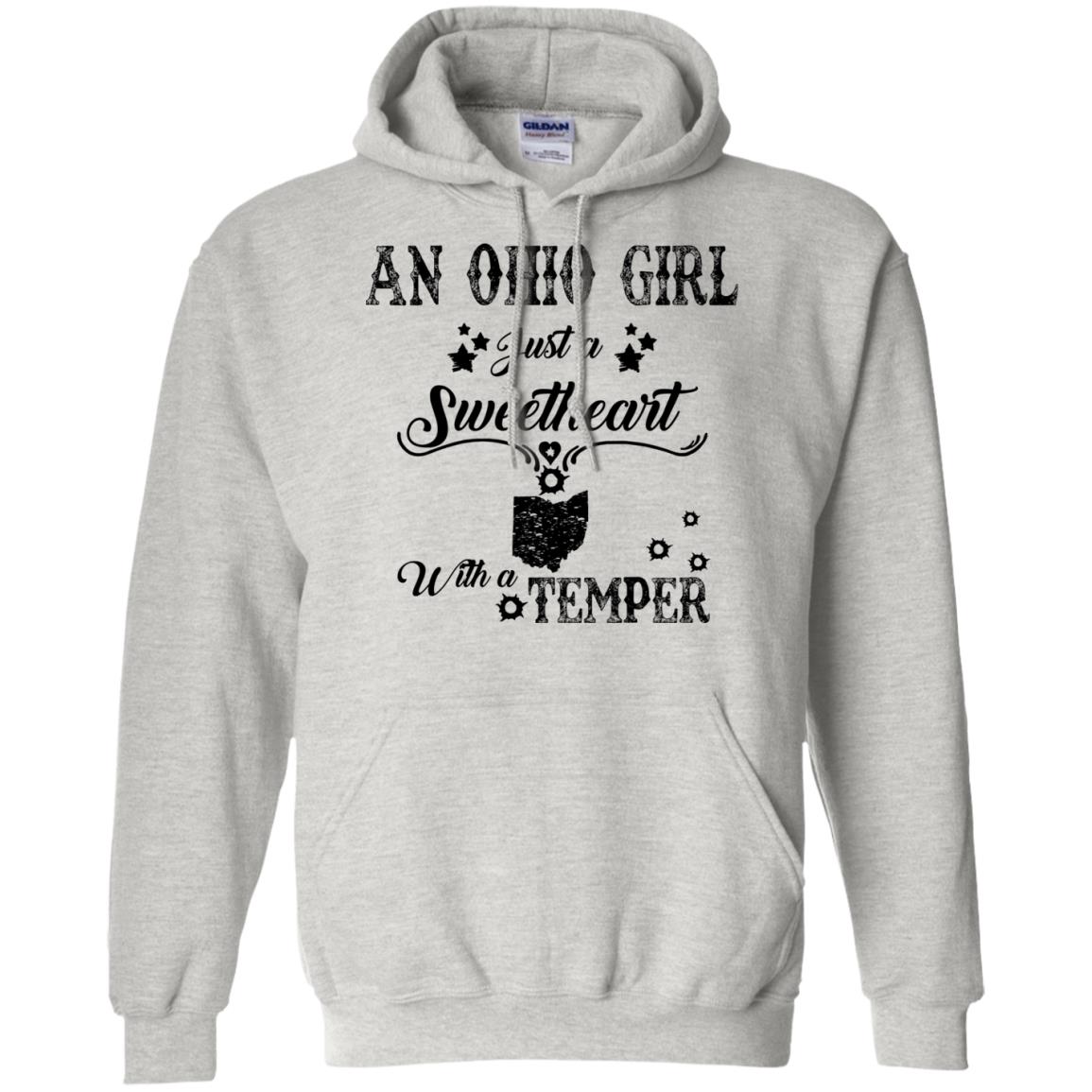 Ohio Girl Just A Sweetheart With A Temper T-Shirt - T-shirt Teezalo