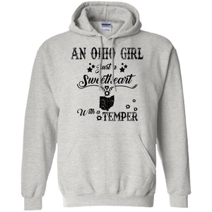 Ohio Girl Just A Sweetheart With A Temper T-Shirt - T-shirt Teezalo