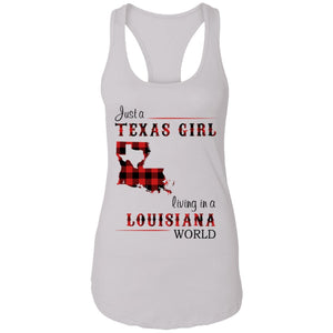 Just A Texas Girl Living In A Louisiana World T- Shirt - T-shirt Teezalo