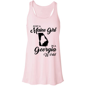 Just A Maine Girl In A Georgia World T-Shirt - T-shirt Teezalo