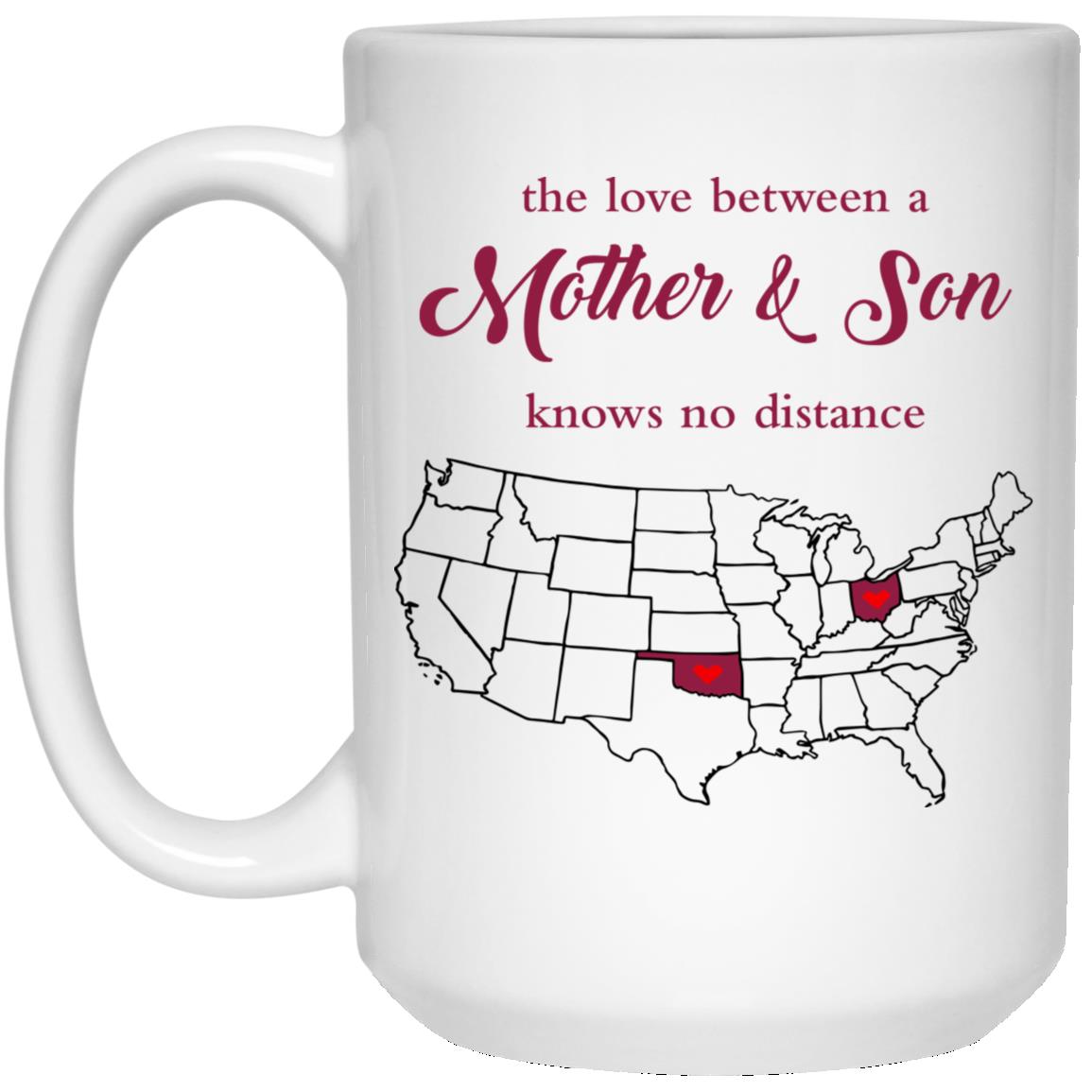 Oklahoma Ohio The Love Between Mother And Son Mug - Mug Teezalo