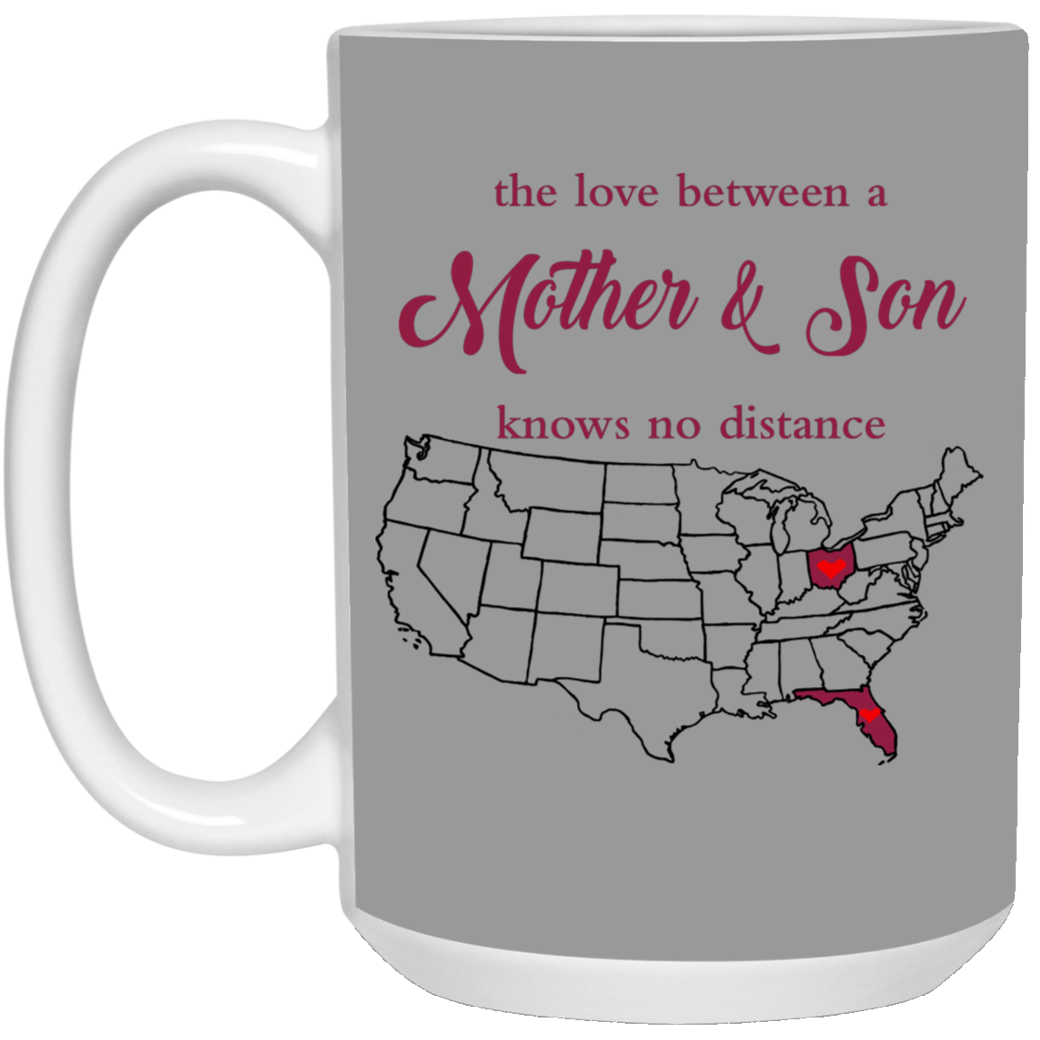 Ohio Florida The Love Mother And Son Mug - Mug Teezalo
