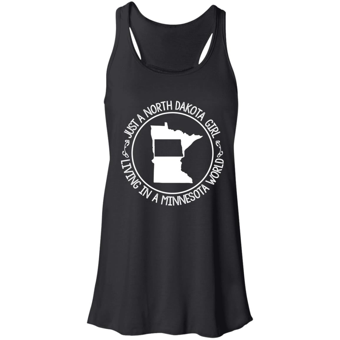 North Dakota Girl Living In Minnesota World T Shirt - T-shirt Teezalo