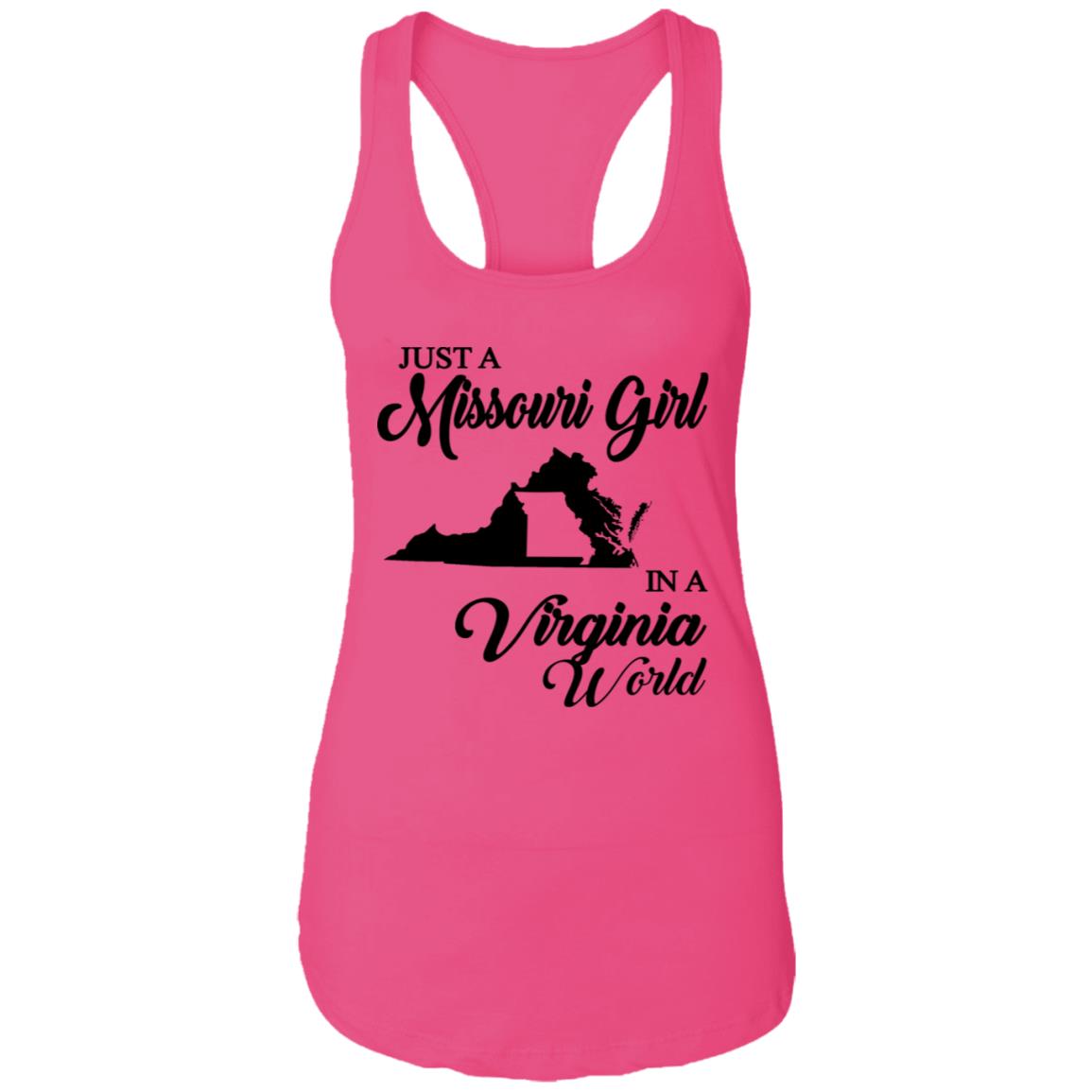 Just A Missouri Girl In A Virginia World T-Shirt - T-shirt Teezalo