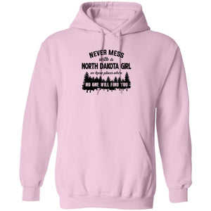 Never Mess With A North Dakota Girl T Shirt - T-shirt Teezalo