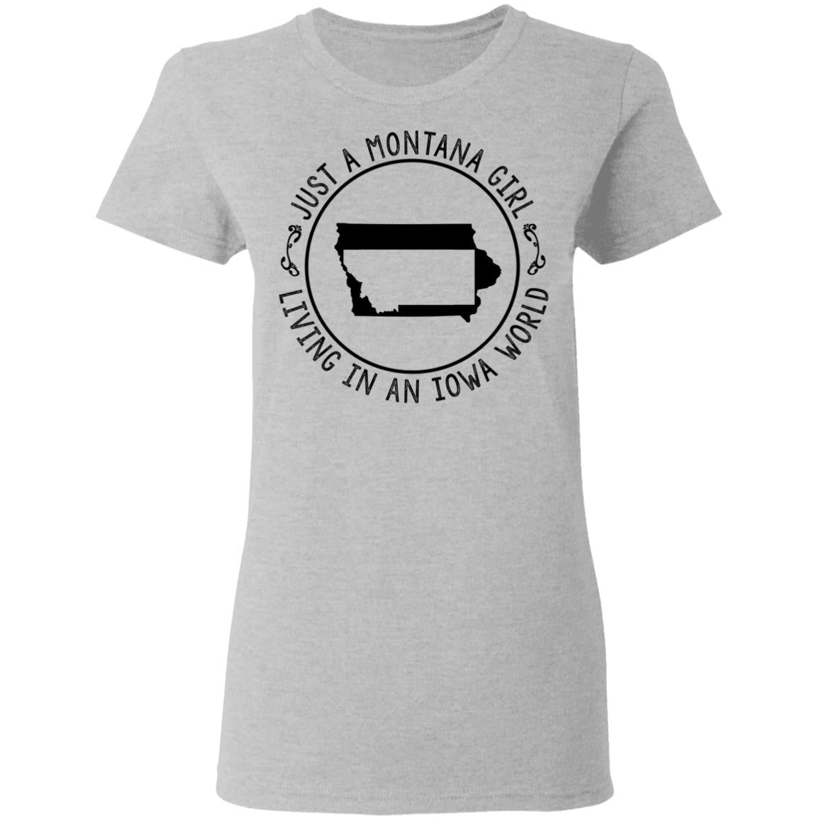 Montana Girl Living In Iowa World Hoodie - Hoodie Teezalo