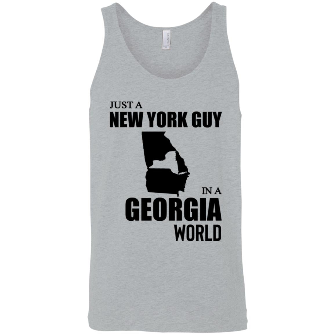 Just A New York Guy In A Georgia World T-Shirt - T-shirt Teezalo
