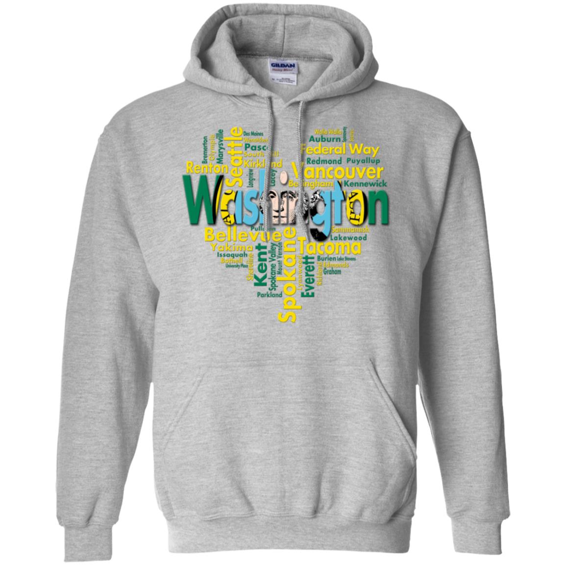 Washington City Heart T-Shirt - T-shirt Teezalo