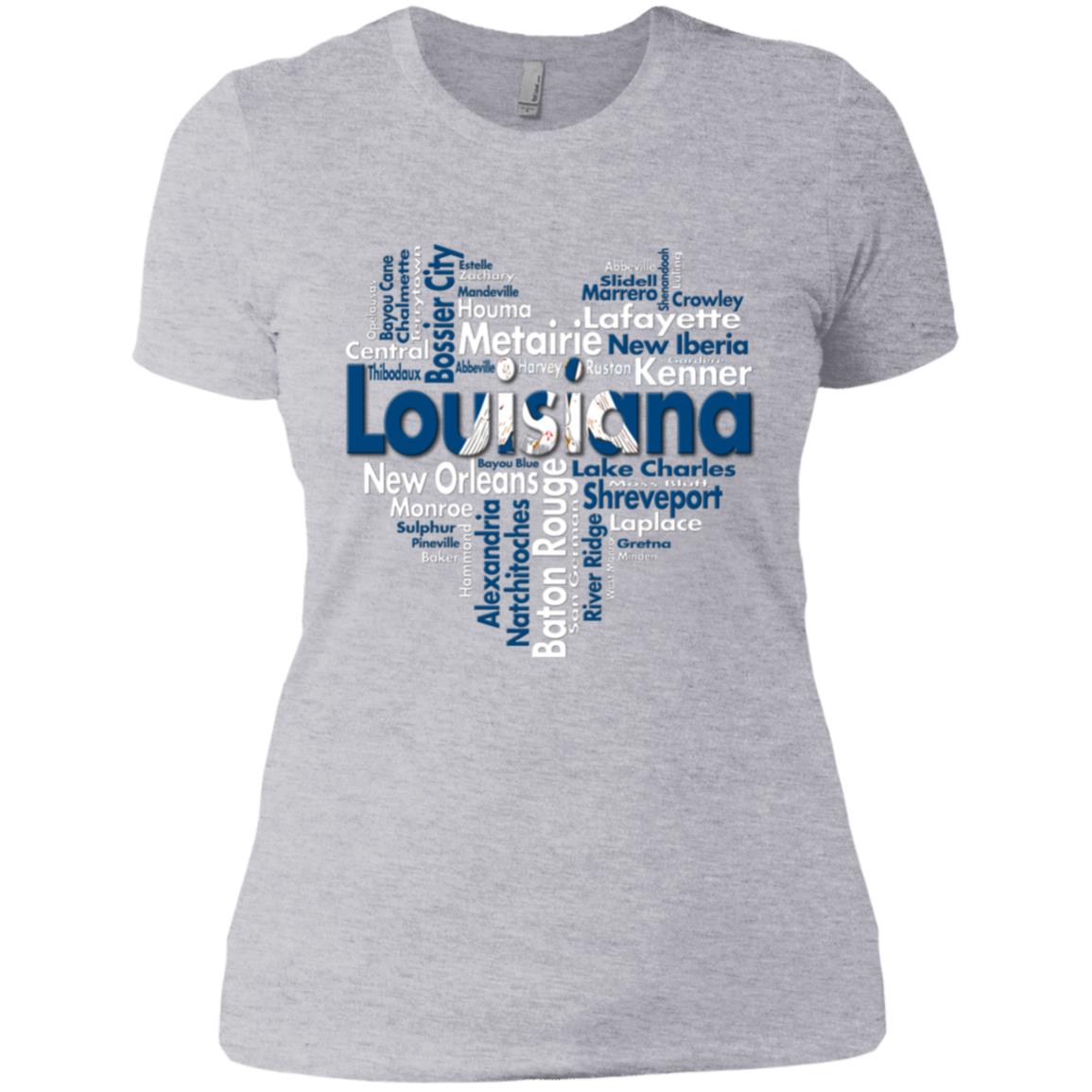 Louisiana City Heart T-Shirt - T-shirt Teezalo